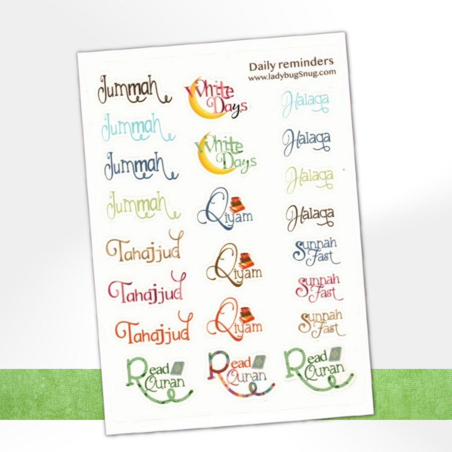 Daily Reminders Planner Stickers