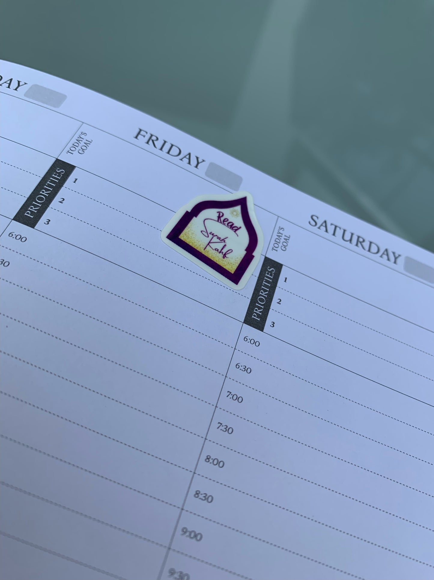 Surah Kahf planner sticker