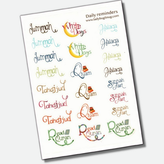 Daily Reminders Planner Stickers